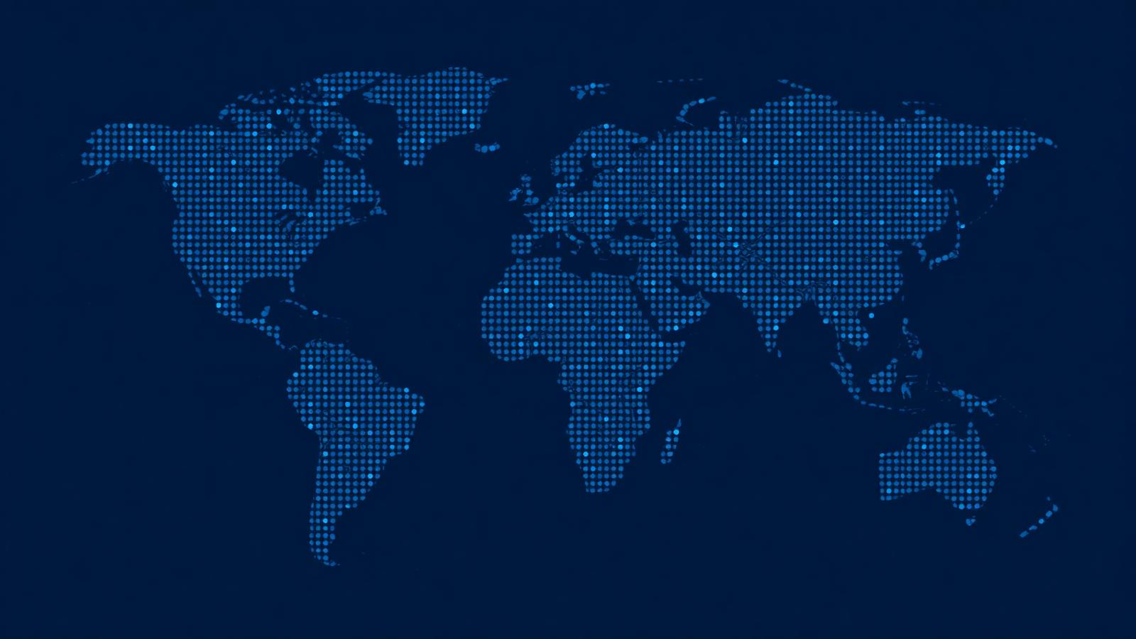 Abstract global network of connected delivery locations